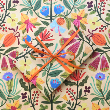 Printer Johnson, Kira Konoshenko | Bold Blooms, Wrapping Paper