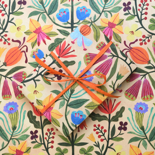 Printer Johnson, Kira Konoshenko | Bold Blooms, Wrapping Paper