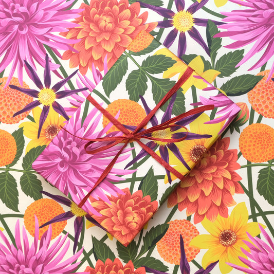 Printer Johnson, Vicki Johnson | Dahlias, Wrapping Paper