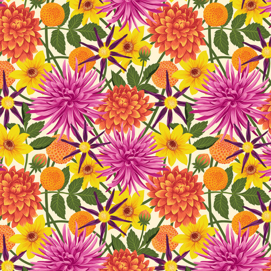 Printer Johnson, Vicki Johnson | Dahlias, Wrapping Paper