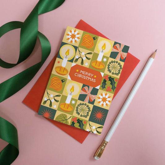 Printer Johnson, Vicki Johnson | Christmas Chequerboard, Greeting Card